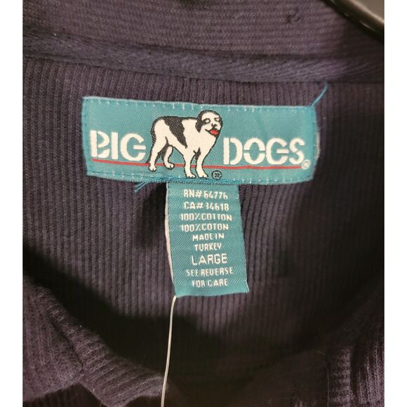 Big Dogs Vintage 90's Y2K NWT Mens 2-Button Pullover Size L - Picture 5 of 5